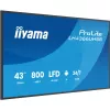 Ecrã de sinalização digital IIYAMA LH4366UHSB-B1AG de 43 polegadas 4K UHD, painel VA, 500 cd/m², funcionamento 24/7, Android 9.0, Wi-Fi, 2 altifalantes de 10W