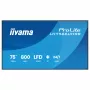 Ecrã de sinalização digital IIYAMA LH7566UHSB-B1AG 75 polegadas 4K UHD com Android 11, funcionamento 24/7
