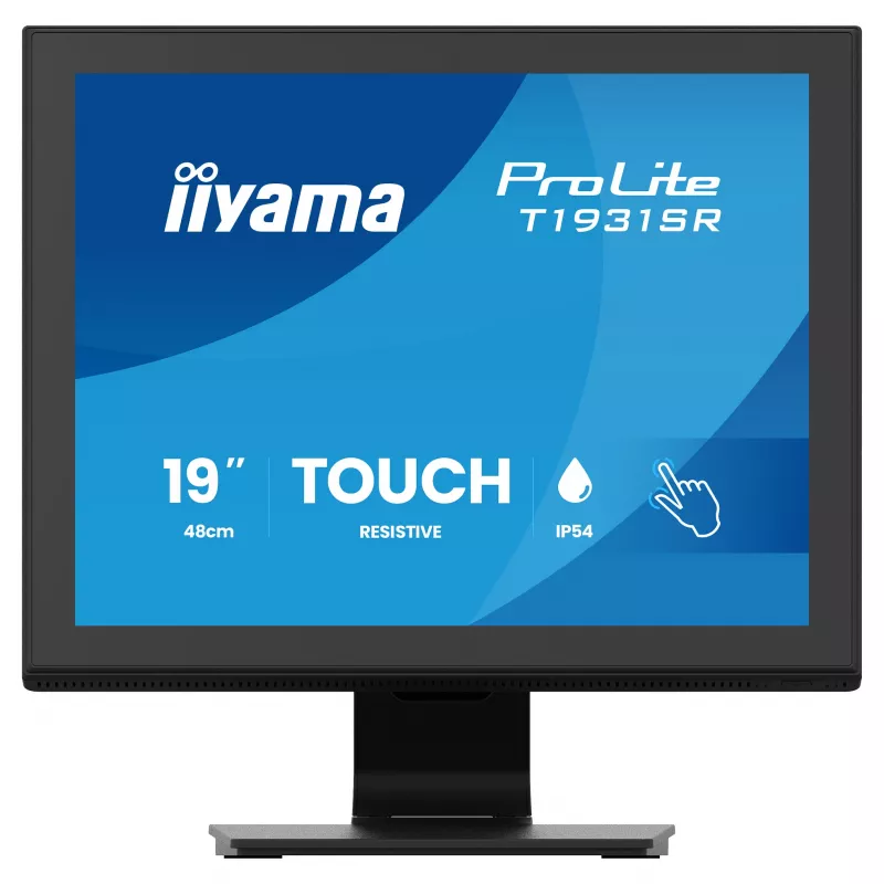 Monitor tátil resistivo IIYAMA ProLite T1931SR-B2S 19 polegadas 1280x1024 IPS 5:4, 14 ms, DisplayPort, VGA, DVI, altifalantes, VESA