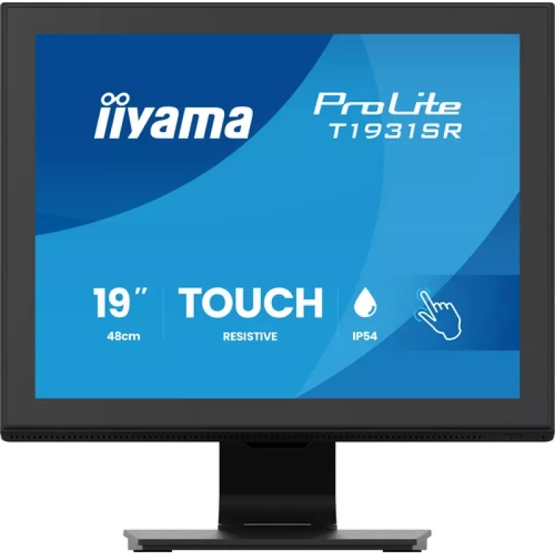 Monitor tátil resistivo IIYAMA ProLite T1931SR-B2S 19 polegadas 1280x1024 IPS 5:4, 14 ms, DisplayPort, VGA, DVI, altifalantes, VESA