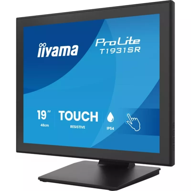 Monitor tátil resistivo IIYAMA ProLite T1931SR-B2S 19 polegadas 1280x1024 IPS 5:4, 14 ms, DisplayPort, VGA, DVI, altifalantes, VESA