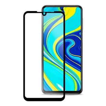 Protetor de ecrã em vidro temperado 2.5D Full Glue com moldura preta iLike para Xiaomi Redmi Note 9 Pro / Redmi Note 9S
