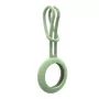 Capa com argola para chaveiro em silicone iLike para AirTag, verde