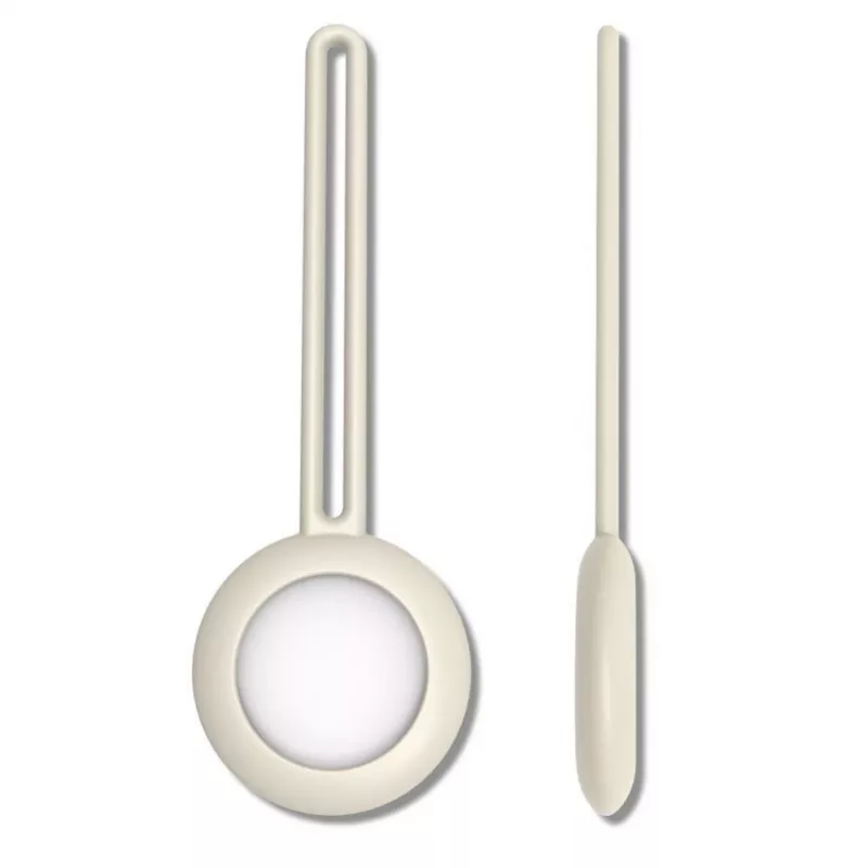 iLike AirTag Porta-Chaves de Silicone com Argola Branco