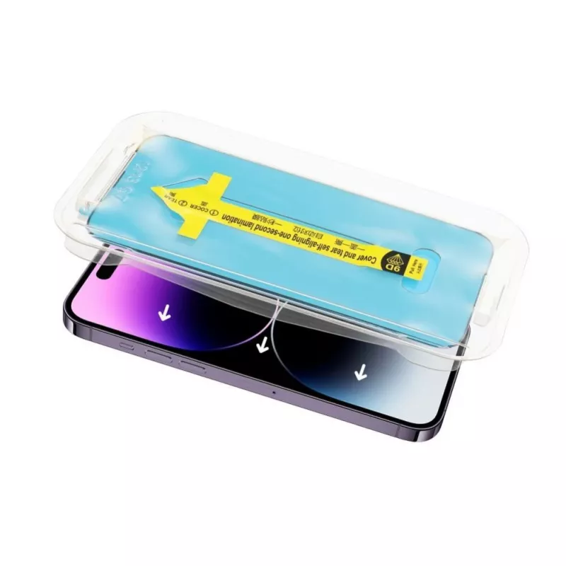 Vidro Temperado 5D Full Glue iLike para iPhone 13 / 13 Pro / 14 Preto + Aplicador