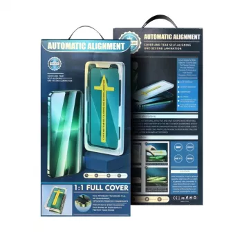 Vidro Temperado 5D Full Glue iLike para iPhone 13 / 13 Pro / 14 Preto + Aplicador