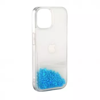 iLike Capa de silicone Water Glitter azul para Apple iPhone 11