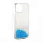 iLike Capa de silicone Water Glitter azul para Apple iPhone 11