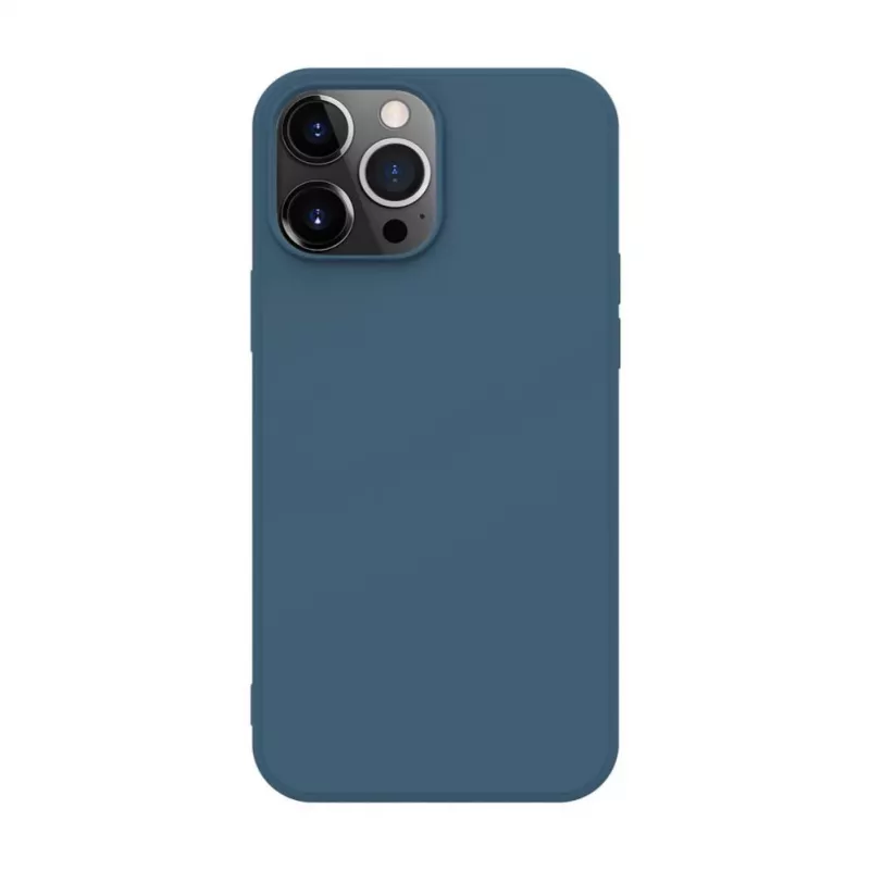 iLike Apple iPhone 13 Pro Max Capa de silicone nano azul meia-noite