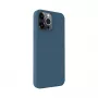 iLike Apple iPhone 13 Pro Max Capa de silicone nano azul meia-noite