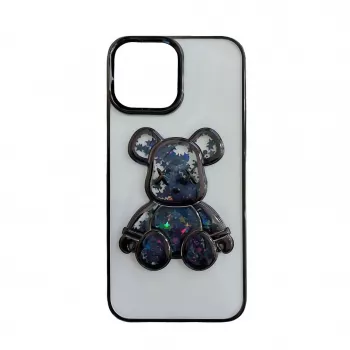 Capa de silicone iLike para Apple iPhone 13 Print Desire Bear Preto