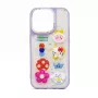 iLike Capa Epoxy Cartoon para Apple iPhone 14 roxa