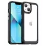 iLike Apple iPhone 14 Capa Rígida com Moldura de Gel Transparente Preto