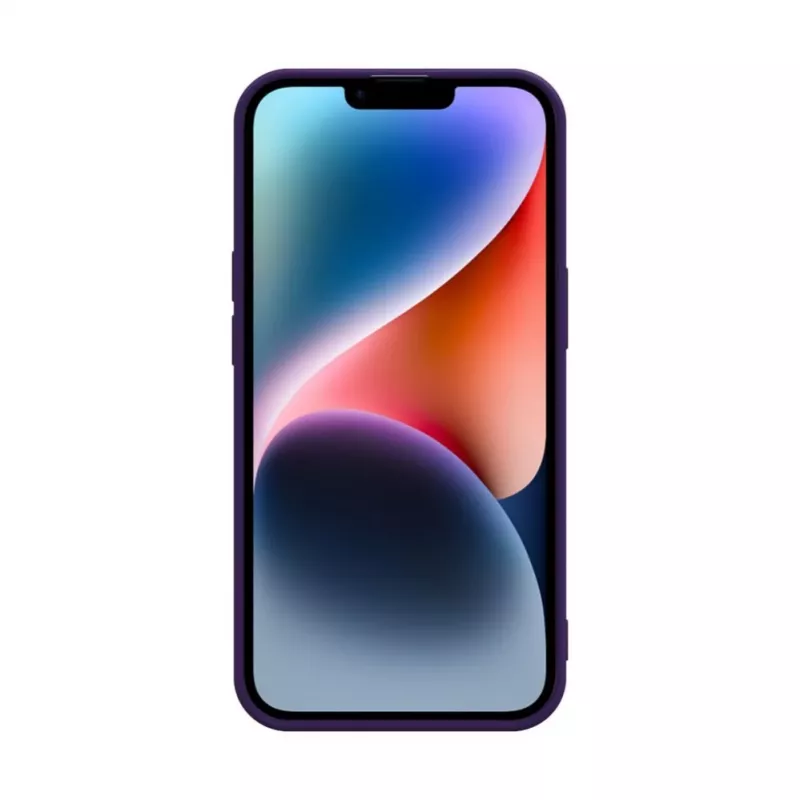 iLike Capa de silicone nano para Apple iPhone 14 roxa-escura