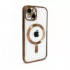 iLike Capa TPU Electroplate para Apple iPhone 15 com MagSafe transparente dourado