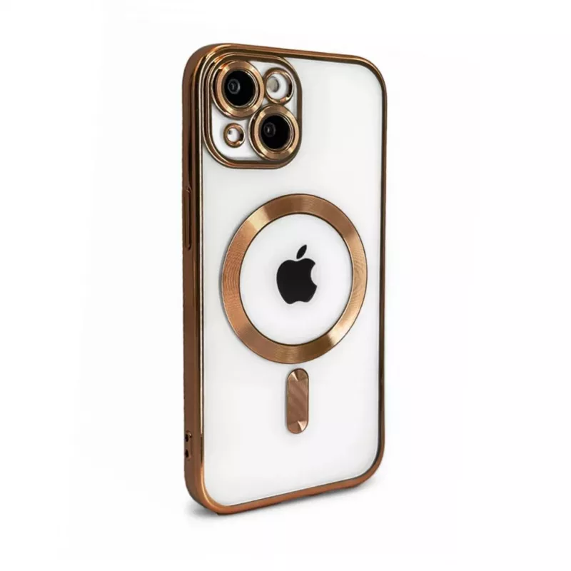 iLike Capa TPU Electroplate para Apple iPhone 15 com MagSafe transparente dourado