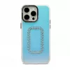 iLike Apple iPhone 15 Capa traseira quadrada Laser Shell Transparente
