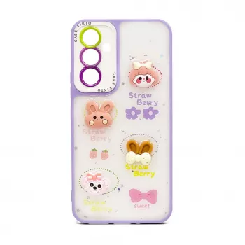iLike Apple iPhone 15 Pro Capa EPOXY CARTOON lilás