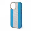 iLike Apple iPhone 15 Pro Max Diamonds and Leather Case azul