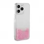 iLike Capa de Silicone Water Glitter Rosa para Apple iPhone 15 Pro