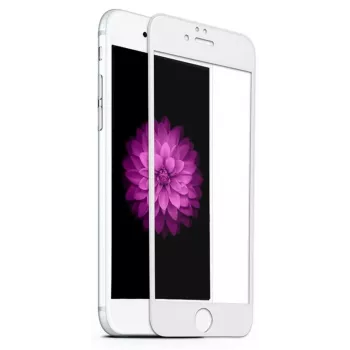 Protetor de ecrã em vidro temperado 2.5D Full Glue com moldura branca iLike para Apple iPhone 6/6S