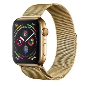 Pulseira magnética iLike Magnetic Strap para Apple Watch 7 45mm dourado