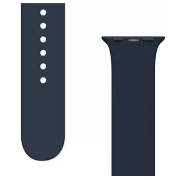 iLike Bracelete de silicone APS para Apple Watch Ultra/8/7/6/5/4/3/2/SE (45/44/42mm) - azul-escuro