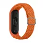 Pulseira iLike em tecido entrançado para Xiaomi Mi Band 3/4/5/6 - laranja
