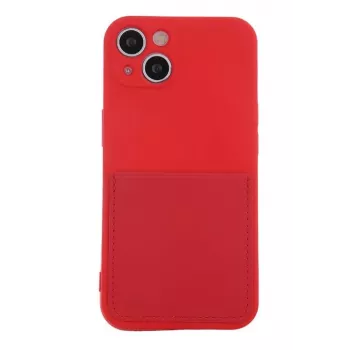 Capa com porta-cartões iLike para Samsung Galaxy A13 4G vermelha