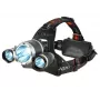 iLike CP-HDL-BK Lanterna Frontal, Lanterna de Cabeça, 3x LED CREE, Máximos Fortes, Preto