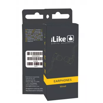 iLike Auscultadores IEA01BK 3,5mm pretos