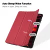 iLike Capa tipo suporte Tri-Fold em pele ecológica para Galaxy Tab A9 / A11 8.7 X110 Rosa coral