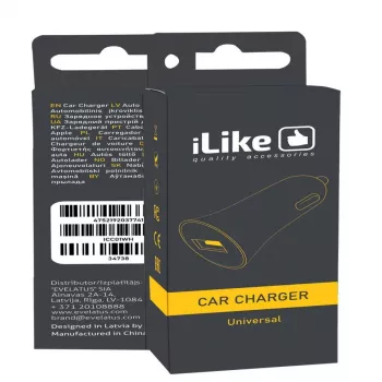 iLike Carregador de Carro ICC01 Branco