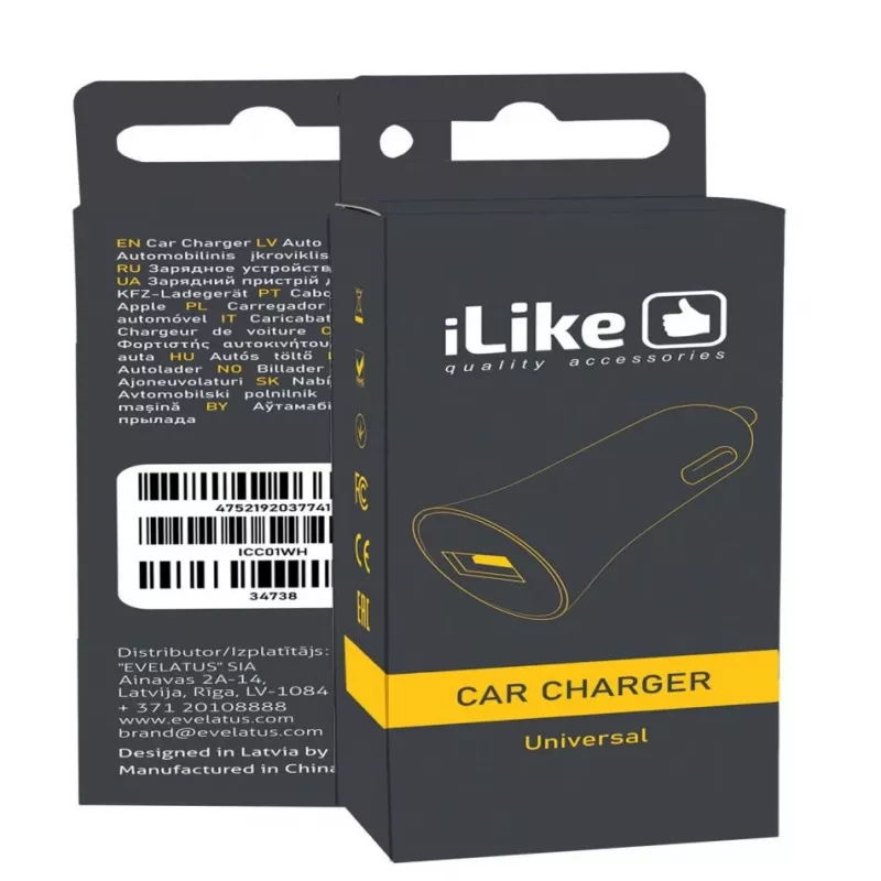 iLike Carregador de carro ICC01 Branco