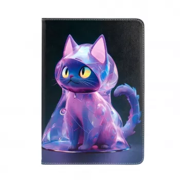 iLike Capa tipo folio com design de gatos para iPad 10.2 / 10.5 Roxo