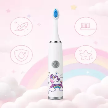 iLike Kids W3 escova de dentes elétrica (a pilhas) +3 cabeças branco