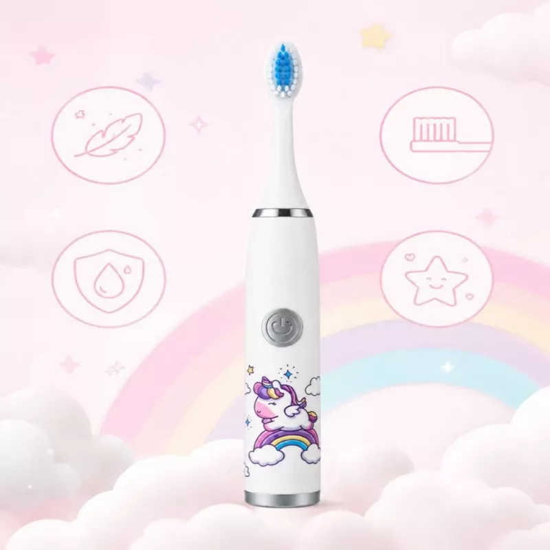iLike Kids W3 escova de dentes elétrica (a pilhas) +3 cabeças branco
