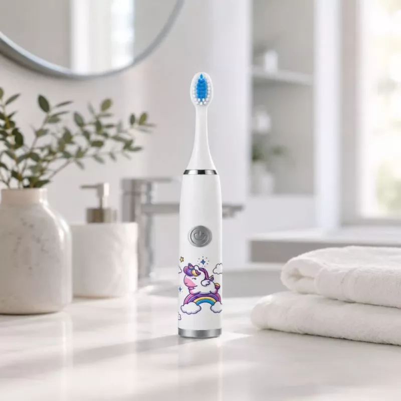 iLike Kids W3 escova de dentes elétrica (a pilhas) +3 cabeças branco