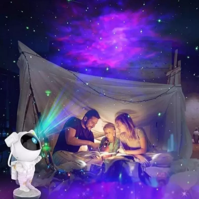 iLike Luz de projeção LED estrela astronauta SM4 branca