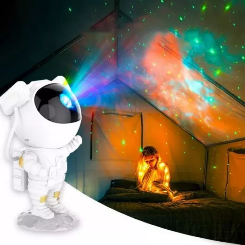 iLike Luz de projeção LED estrela astronauta SM4 branca