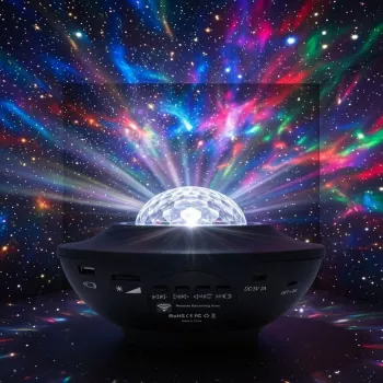 iLike Projetor de estrelas LED com 21 efeitos preto
