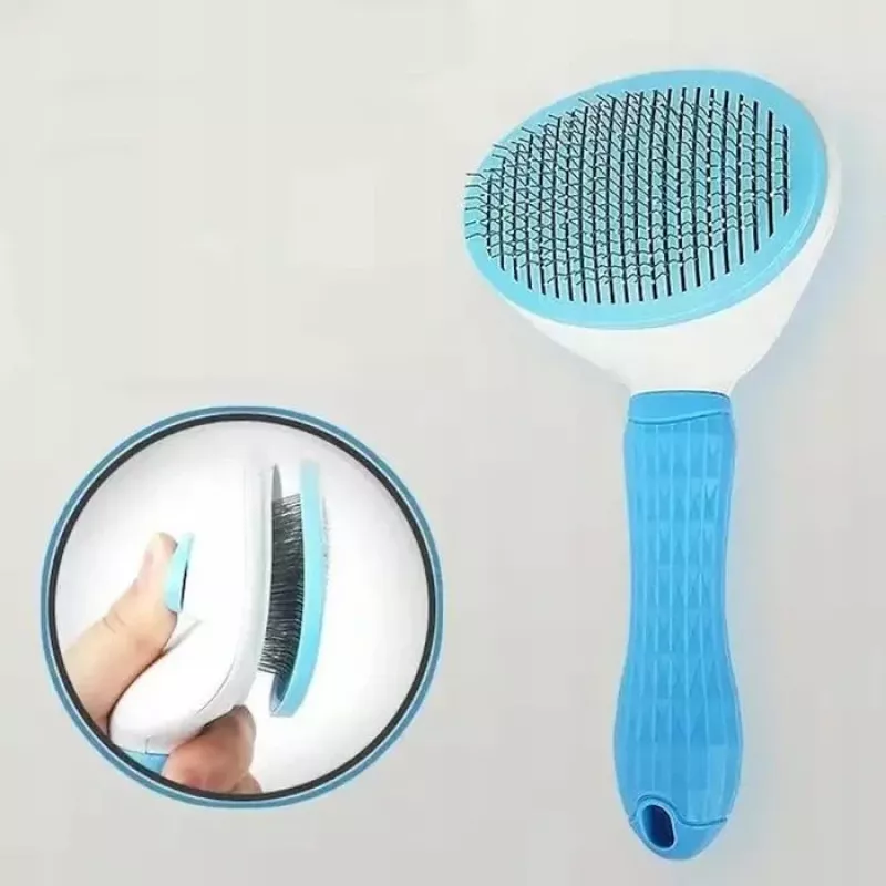 iLike Escova inteligente para animais de estimação para cães e gatos – escova desembaraçadora de silicone macio para pelo de 15–25 mm