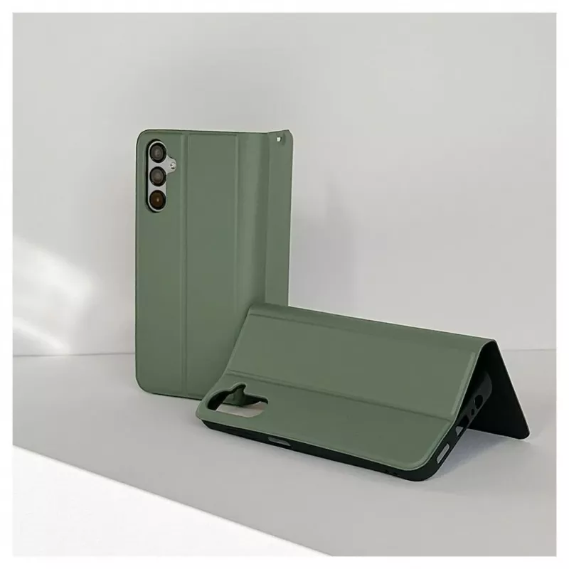 Capa tipo livro slim iLike para Samsung Galaxy A14 5G verde-escura