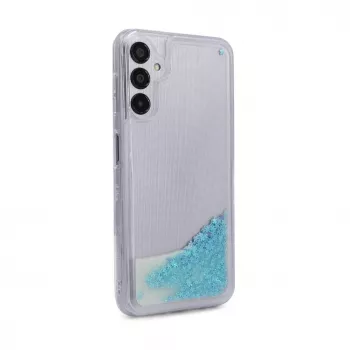 Capa de silicone iLike para Samsung Galaxy A14 5G Water Glitter azul