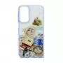 iLike Samsung Galaxy A15 Capa Epoxy Cartoon Roxa e Branca