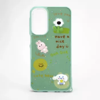 iLike Capa Epoxy Cartoon para Samsung Galaxy A15 verde-clara