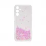 iLike Capa de silicone para Samsung Galaxy A15 efeito água brilhante rosa-claro