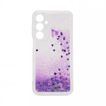 iLike Capa de silicone para Samsung Galaxy A15 Water Glitter roxo