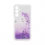 iLike Capa de silicone para Samsung Galaxy A15 Water Glitter roxo