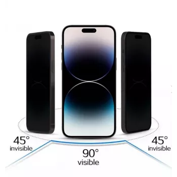 iLike protetor de ecrã em vidro temperado com privacidade para Samsung Galaxy A17 5G preto